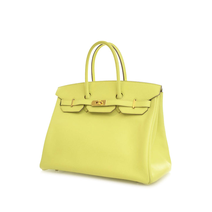Epsom Birkin Retourne 35 Yellow - Gaby Paris