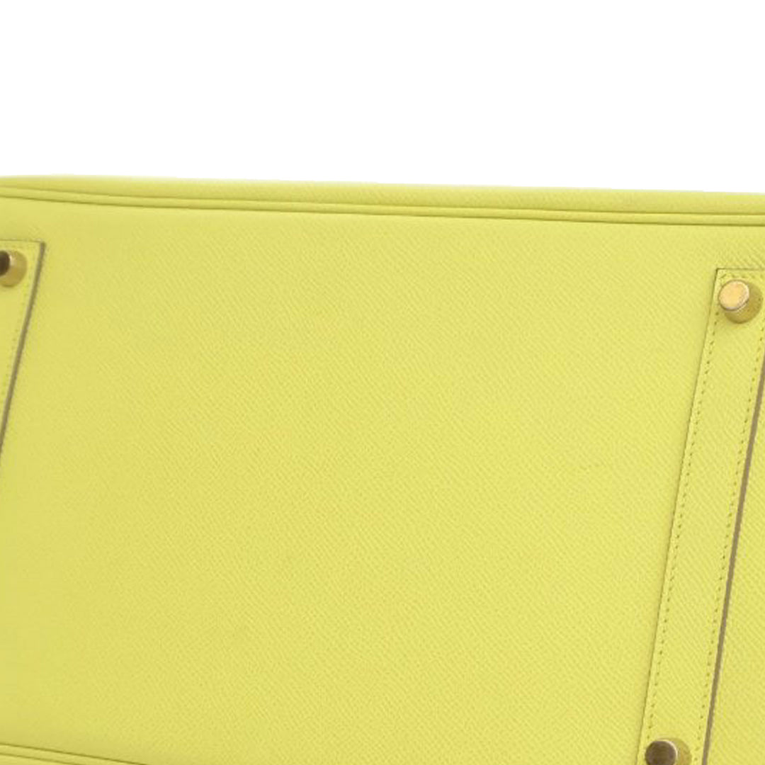 Epsom Birkin Retourne 35 Yellow - Gaby Paris