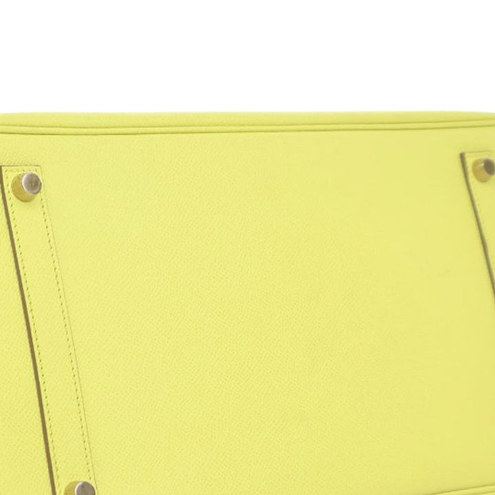 Epsom Birkin Retourne 35 Yellow - Gaby Paris