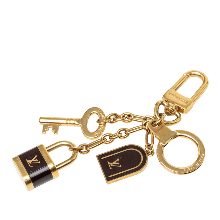 plaqué et Émail Porte Cles Cadena Bijou de sac et Porte-clés Doré