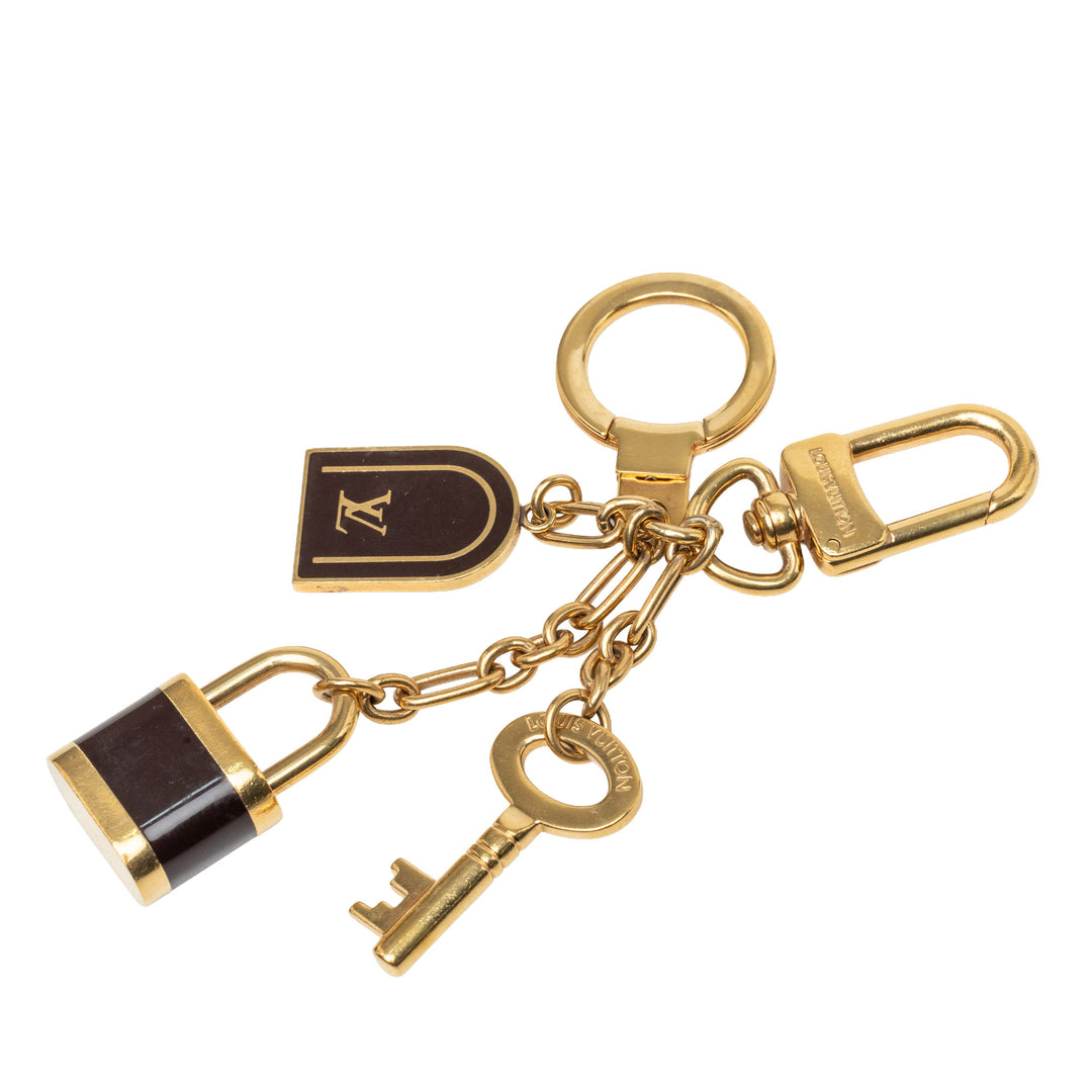 plaqué et Émail Porte Cles Cadena Bijou de sac et Porte-clés Doré