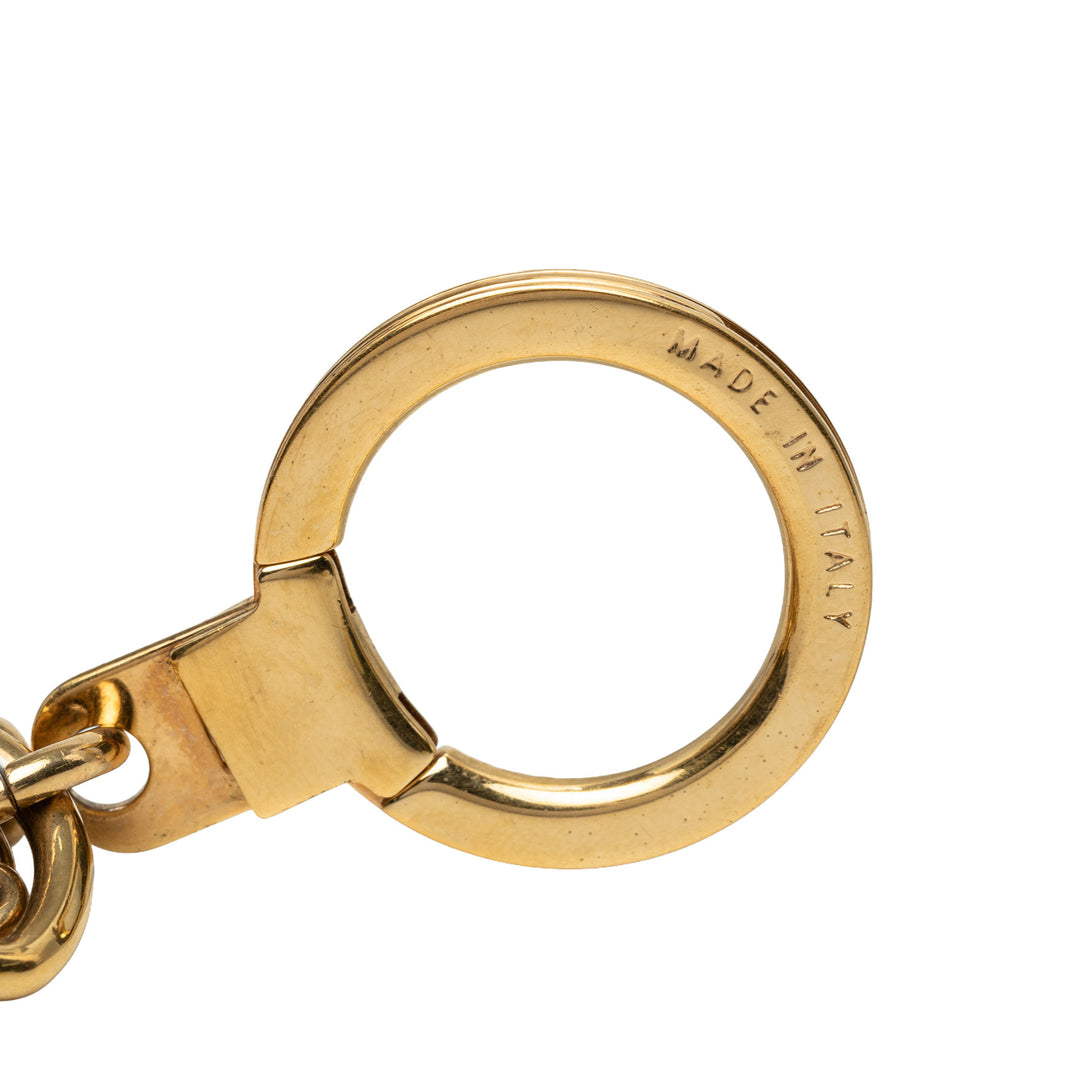 plaqué et Émail Porte Cles Cadena Bijou de sac et Porte-clés Doré