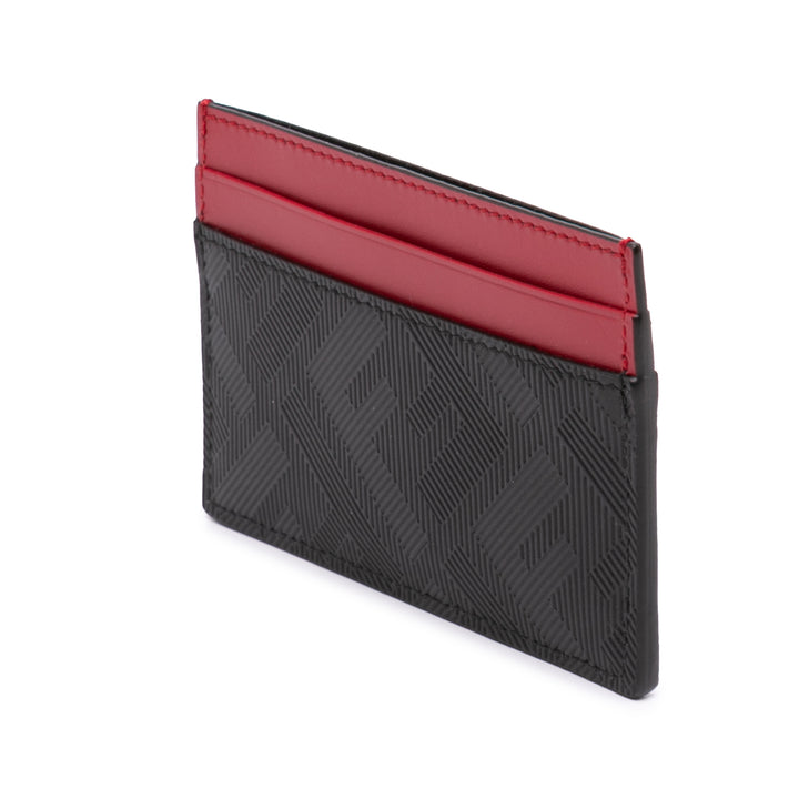Zucca Shadow Colorblock Porte-cartes Cuir de veau Noir