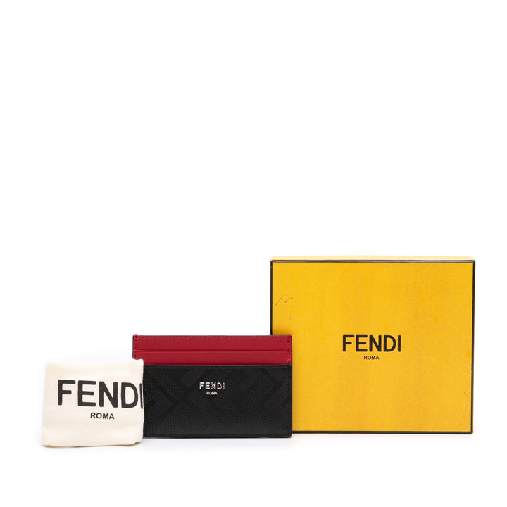 Zucca Shadow Colorblock Porte-cartes Cuir de veau Noir