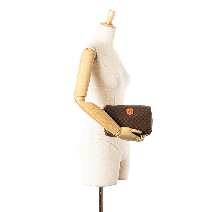 Macadam Coated Canvas Pouch Brown - Gaby Paris