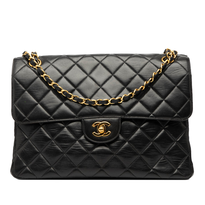 Chanel Jumbo Matelassé Cuir d’agneau Double Sided à rabat