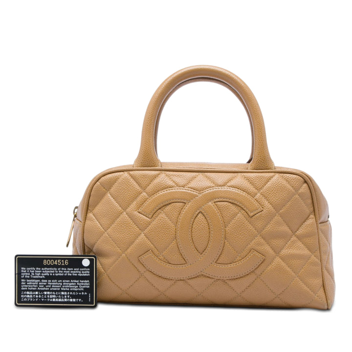 Chanel CC Matelassé Sac bowling Cuir caviar