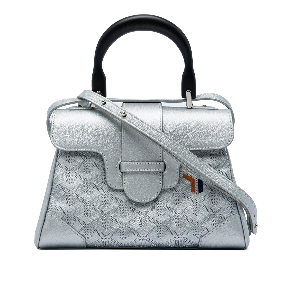 Goyard Precious Metals Saigon Souple Mini Goyardine Argenté – vue principale – GABY PARIS