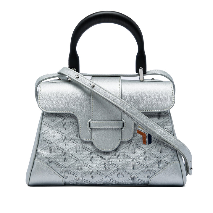 Goyard Precious Metals Saigon Souple Mini Goyardine Argenté – vue principale – GABY PARIS