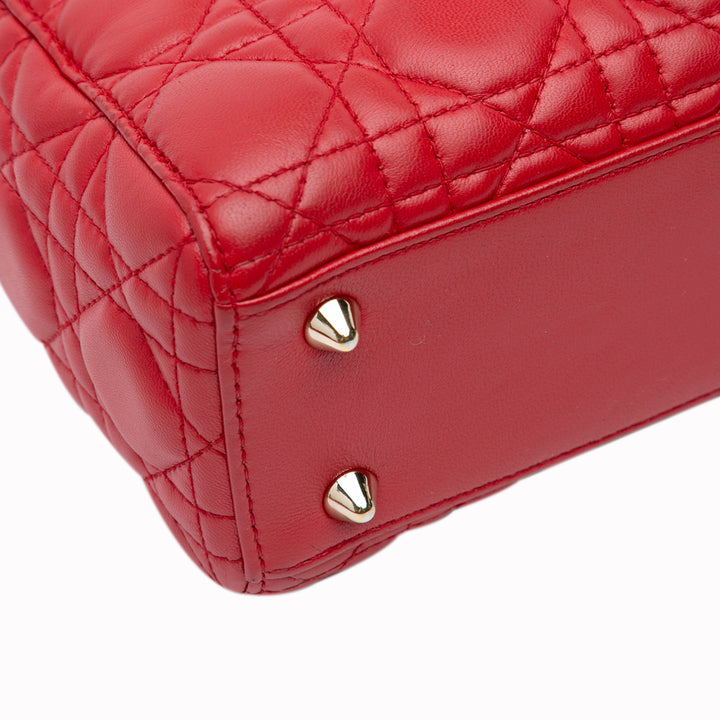 Small Lambskin Cannage My ABCDior Lady Dior Red - Gaby Paris