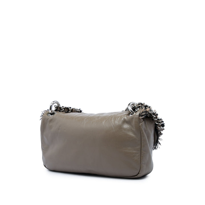 Chanel Funny à rabat Cuir d'agneau Marron – vue 2 – GABY PARIS