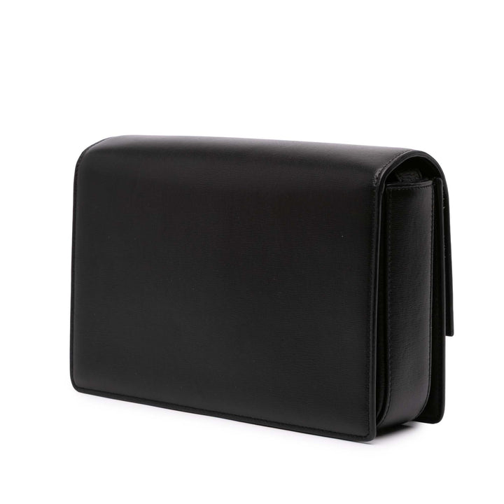 Medium Calfskin and Suede Bellechasse Bag Black - Gaby Paris