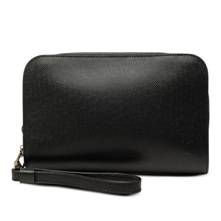Louis Vuitton Taiga Pochette Baikal Noir – vue principale – GABY PARIS