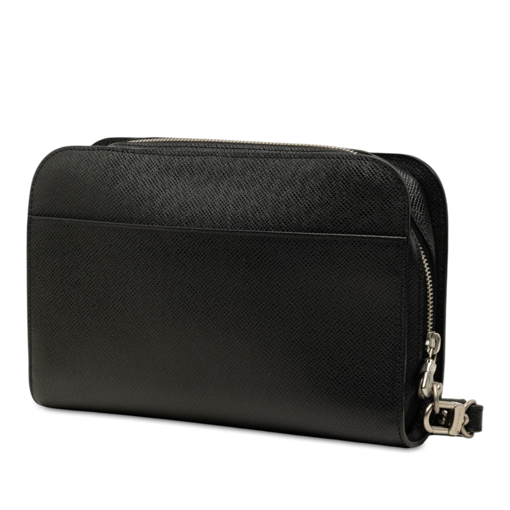 Louis Vuitton Taiga Pochette Baikal Noir – vue 2 – GABY PARIS