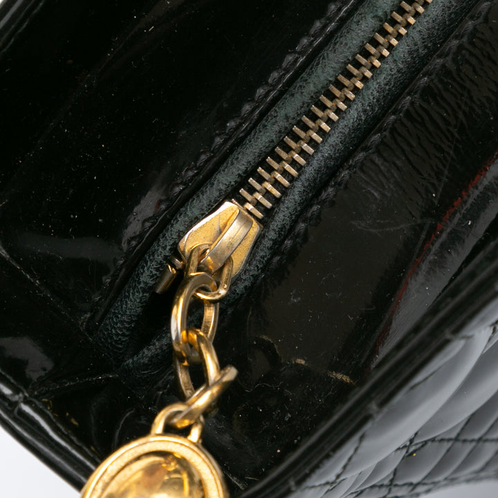 Large Patent Cannage Lady Dior Black - Gaby Paris