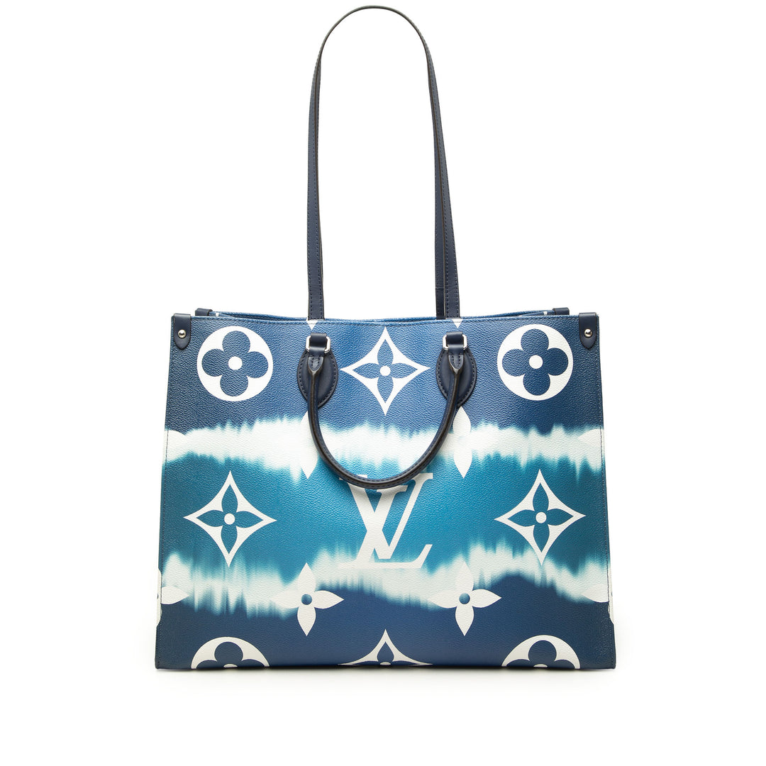 Louis Vuitton Sac à main Giant Escale OntheGo Monogram GM Bleu – vue principale – GABY PARIS