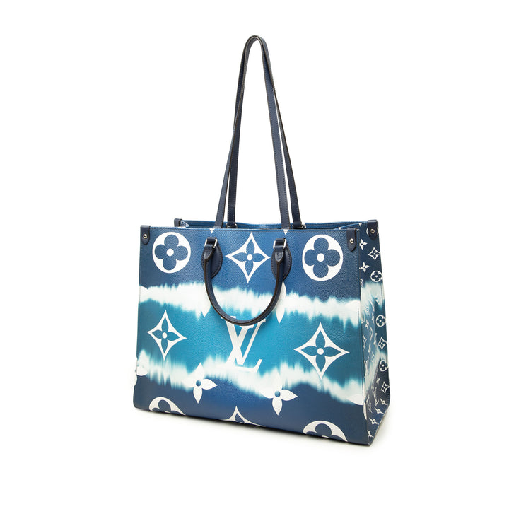 Louis Vuitton Sac à main Giant Escale OntheGo Monogram GM Bleu – vue 2 – GABY PARIS