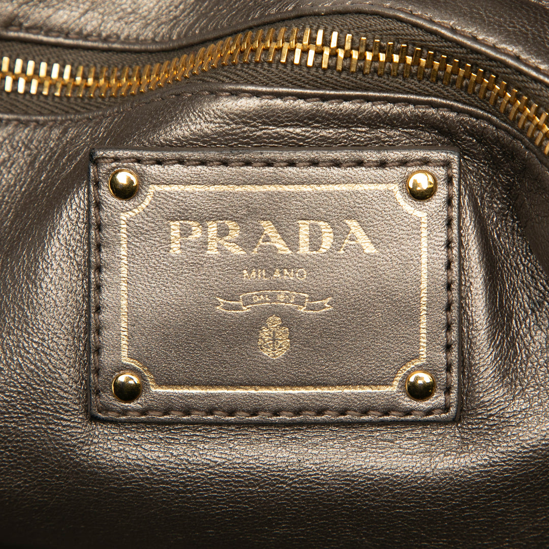 Prada Cervo Lux Lace Print Bauletto Sac à main
