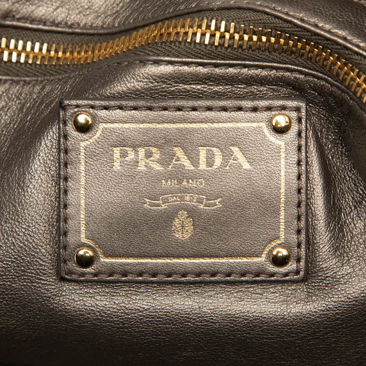 Prada Cervo Lux Lace Print Bauletto Sac à main