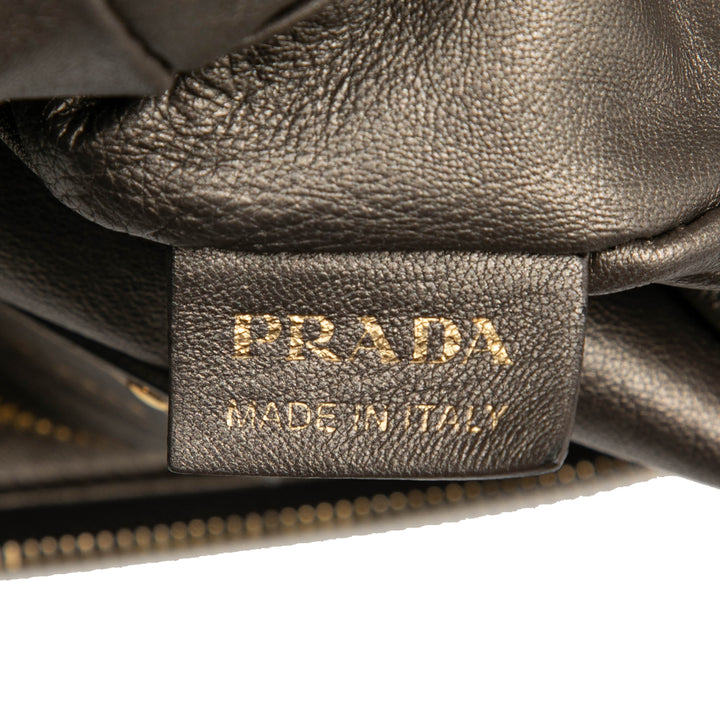 Prada Cervo Lux Lace Print Bauletto Sac à main