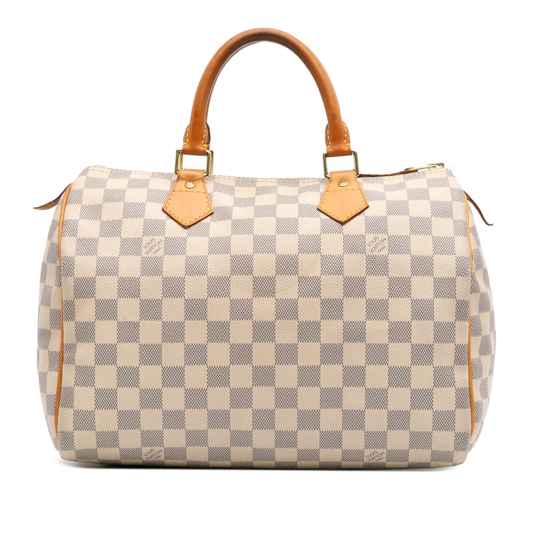 Damier Azur Speedy 30 White - Gaby Paris