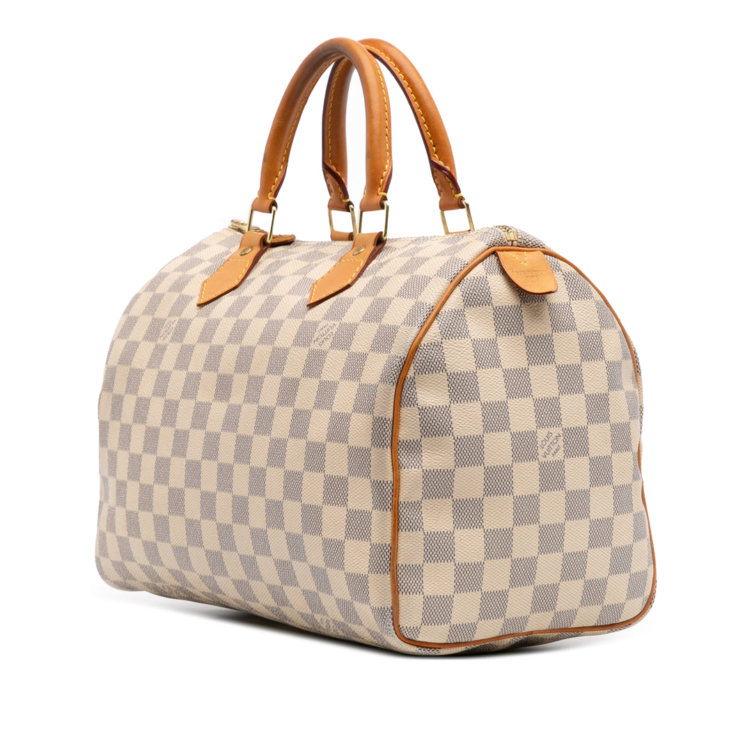 Damier Azur Speedy 30 White - Gaby Paris