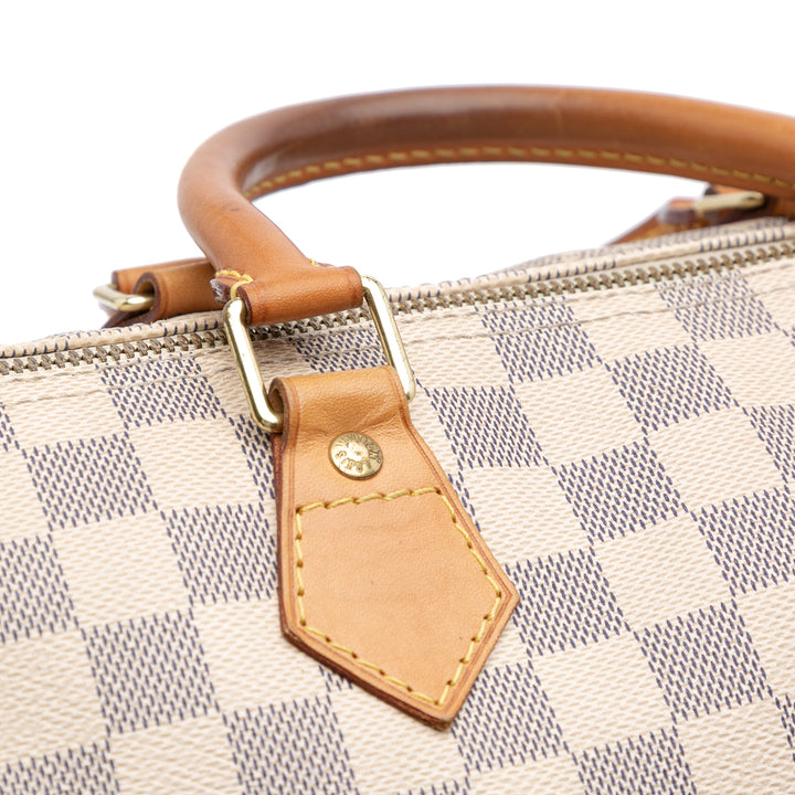 Damier Azur Speedy 30 White - Gaby Paris