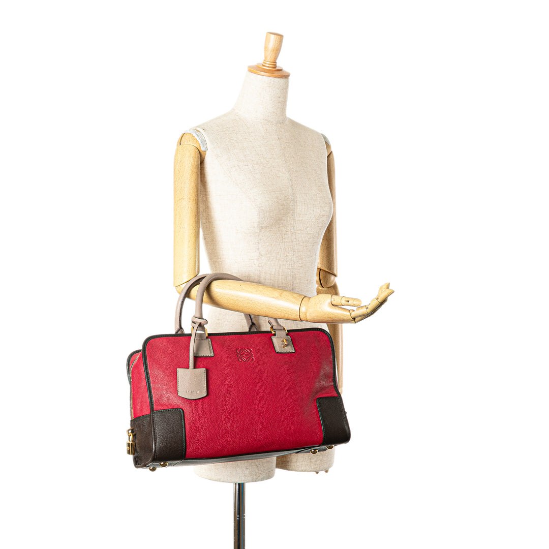Tricolor Leather Amazona 36 Red - Gaby Paris
