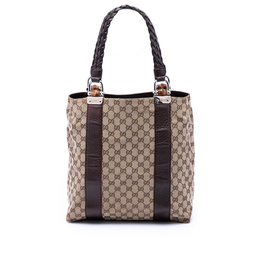 Gucci Large GG Toile Bamboo Libeccio Cabas