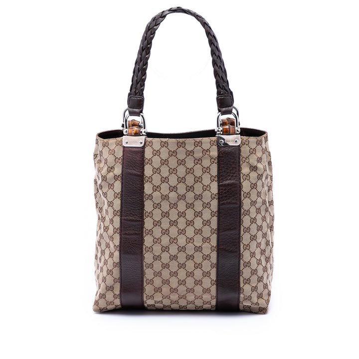 Gucci Large GG Toile Bamboo Libeccio Cabas
