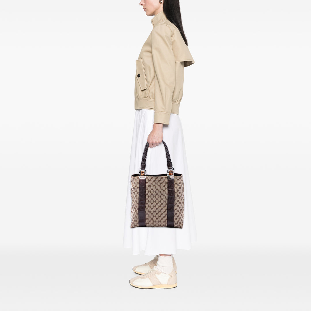 Gucci Large GG Toile Bamboo Libeccio Cabas