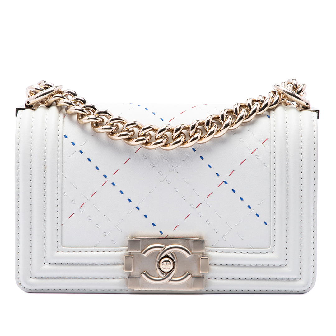 Chanel Small Matelassé Cuir d’agneau Cruise Line Boy à rabat