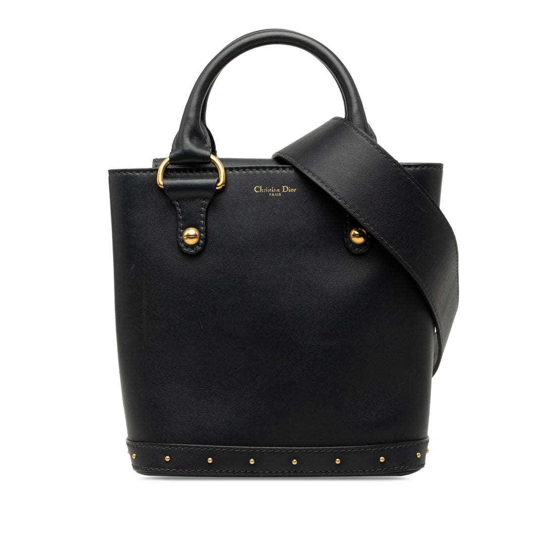 Dioravenue Sac seau Petit Cuir de veau Noir