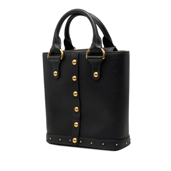 Dioravenue Sac seau Petit Cuir de veau Noir