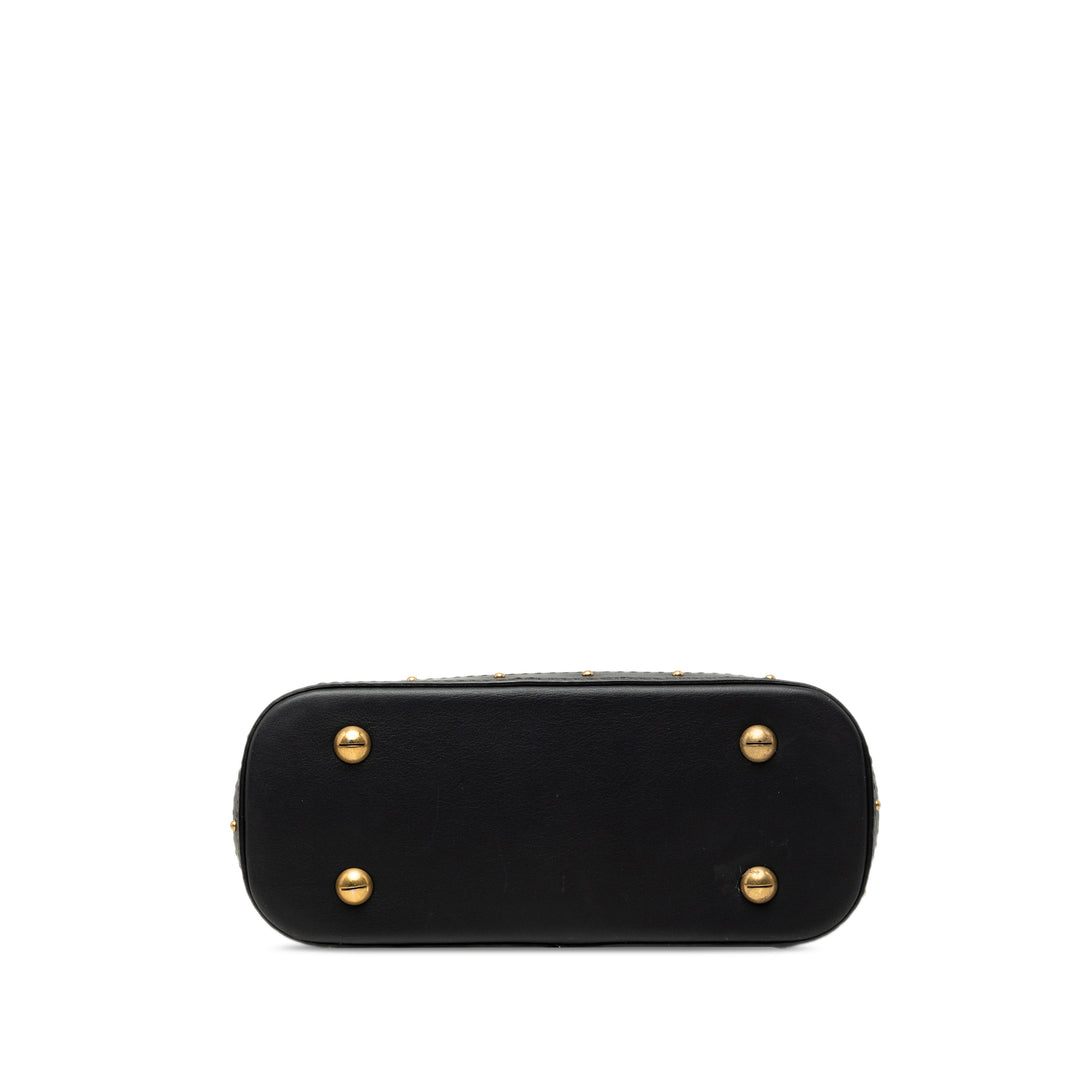 Dioravenue Sac seau Petit Cuir de veau Noir