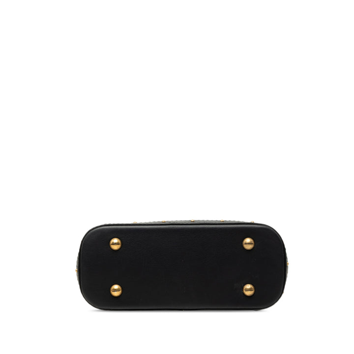 Dioravenue Sac seau Petit Cuir de veau Noir