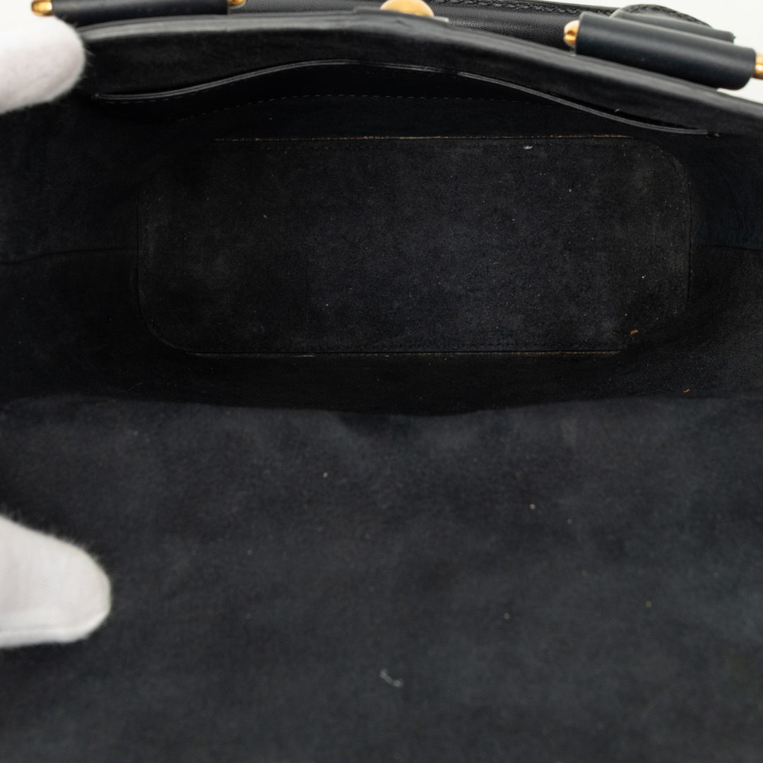 Dioravenue Sac seau Petit Cuir de veau Noir