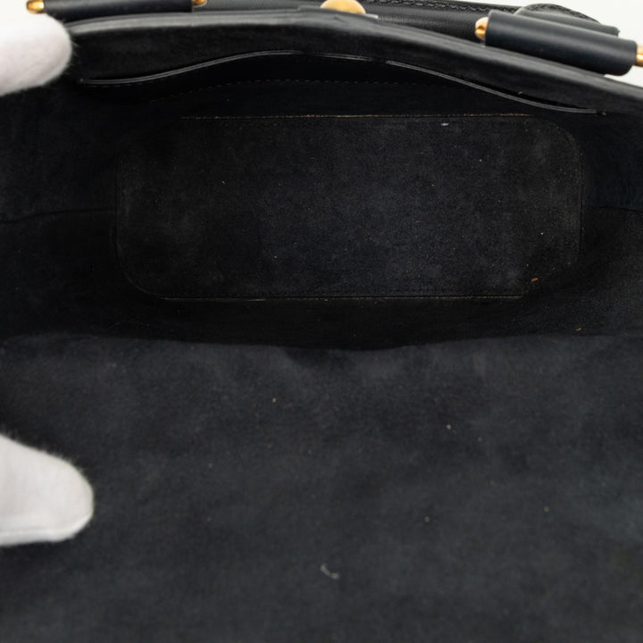 Dioravenue Sac seau Petit Cuir de veau Noir