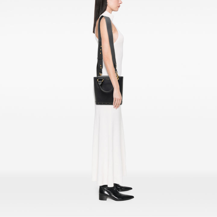 Dioravenue Sac seau Petit Cuir de veau Noir