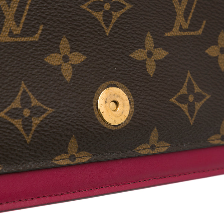 Monogram Flore Wallet On Chain Brown - Gaby Paris