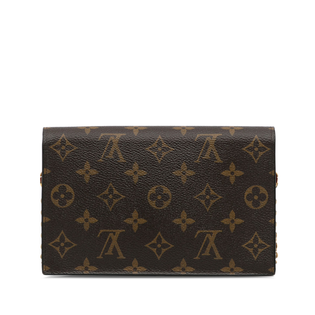 Monogram Flore Wallet On Chain Brown - Gaby Paris