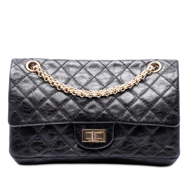 Chanel Matelassé vieilli Cuir de veau Reissue 2.55 Simple rabat 225