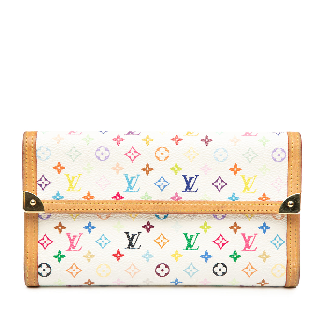 Louis Vuitton Monogram Multicolore Porte Tresor International Wallet Blanc – GABY PARIS Authentique