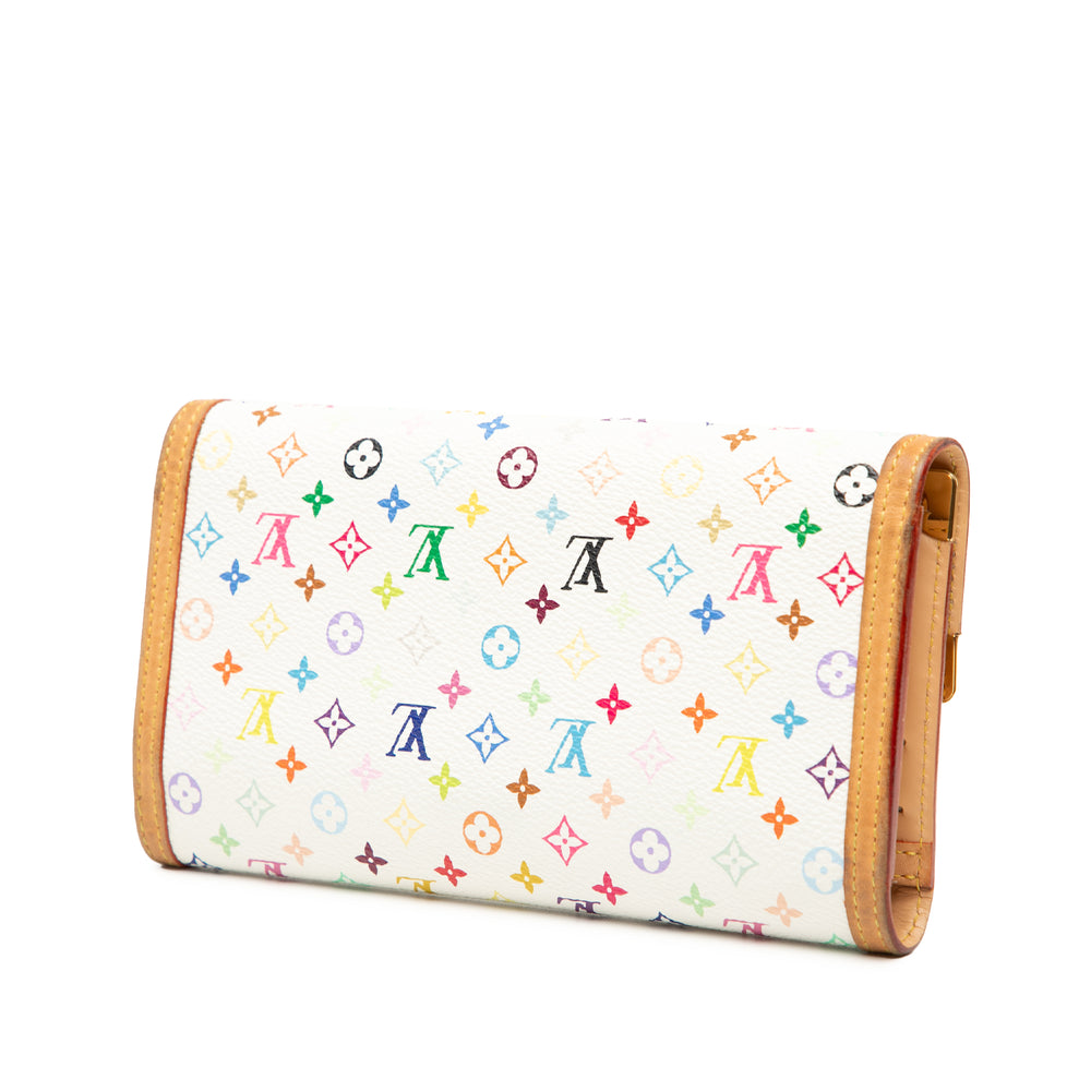 Louis Vuitton Monogram Multicolore Porte Tresor International Wallet Blanc – GABY PARIS Authentique