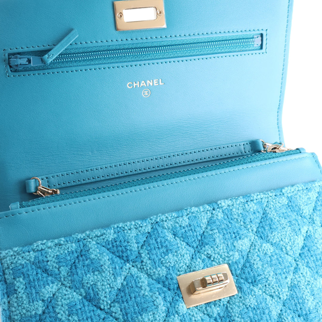 Chanel Matelassé Reissue 2.55 Wallet on Chain Tweed