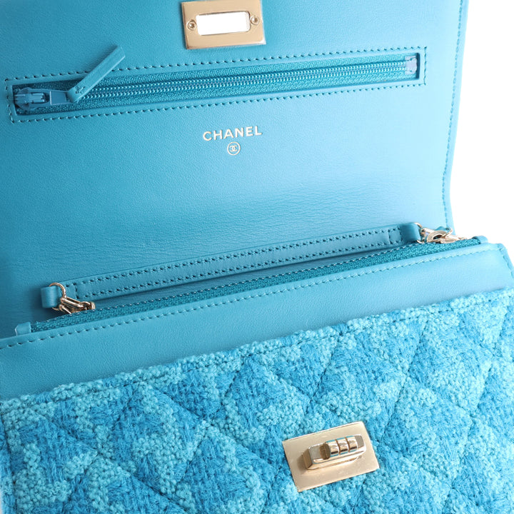 Chanel Matelassé Reissue 2.55 Wallet on Chain Tweed