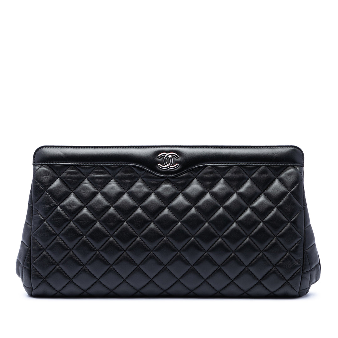 Chanel CC Matelassé Cuir d’agneau Frame Pochette