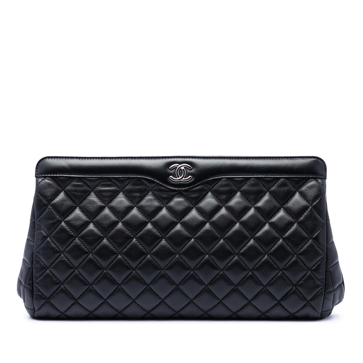Chanel CC Matelassé Cuir d’agneau Frame Pochette