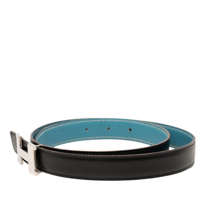 Hermès Box Veau et Constance H Réversible Ceinture Cuir Box