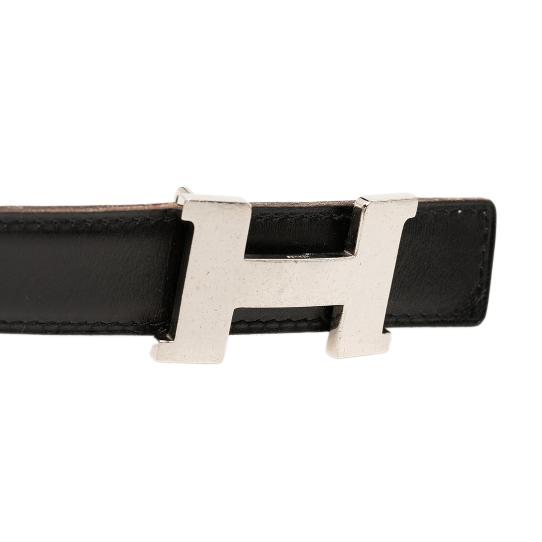 Hermès Box Veau et Constance H Réversible Ceinture Cuir Box